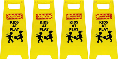 4-Pack Caution: Kids at Play Warning Signs