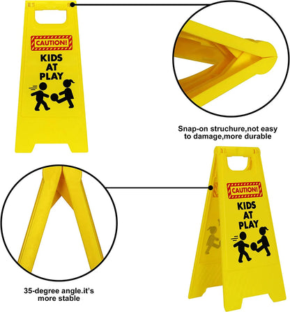 4-Pack Caution: Kids at Play Warning Signs