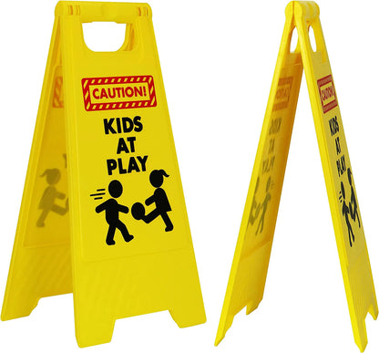 4-Pack Caution: Kids at Play Warning Signs