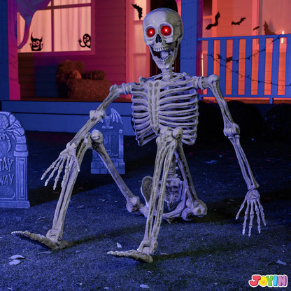5.6 ft Halloween LED Life-Size Skeleton Full Body Human Bones