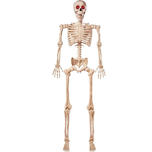 5.6 ft Halloween LED Life-Size Skeleton Full Body Human Bones