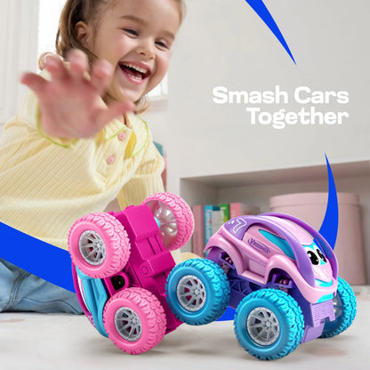 3 Pack Monster Truck Toys - Friction Powered Pull Back Cars