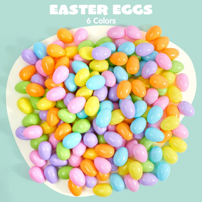 50 Pastel Easter Eggs (3.15 in), Empty & Fillable for Easter Egg Hunts