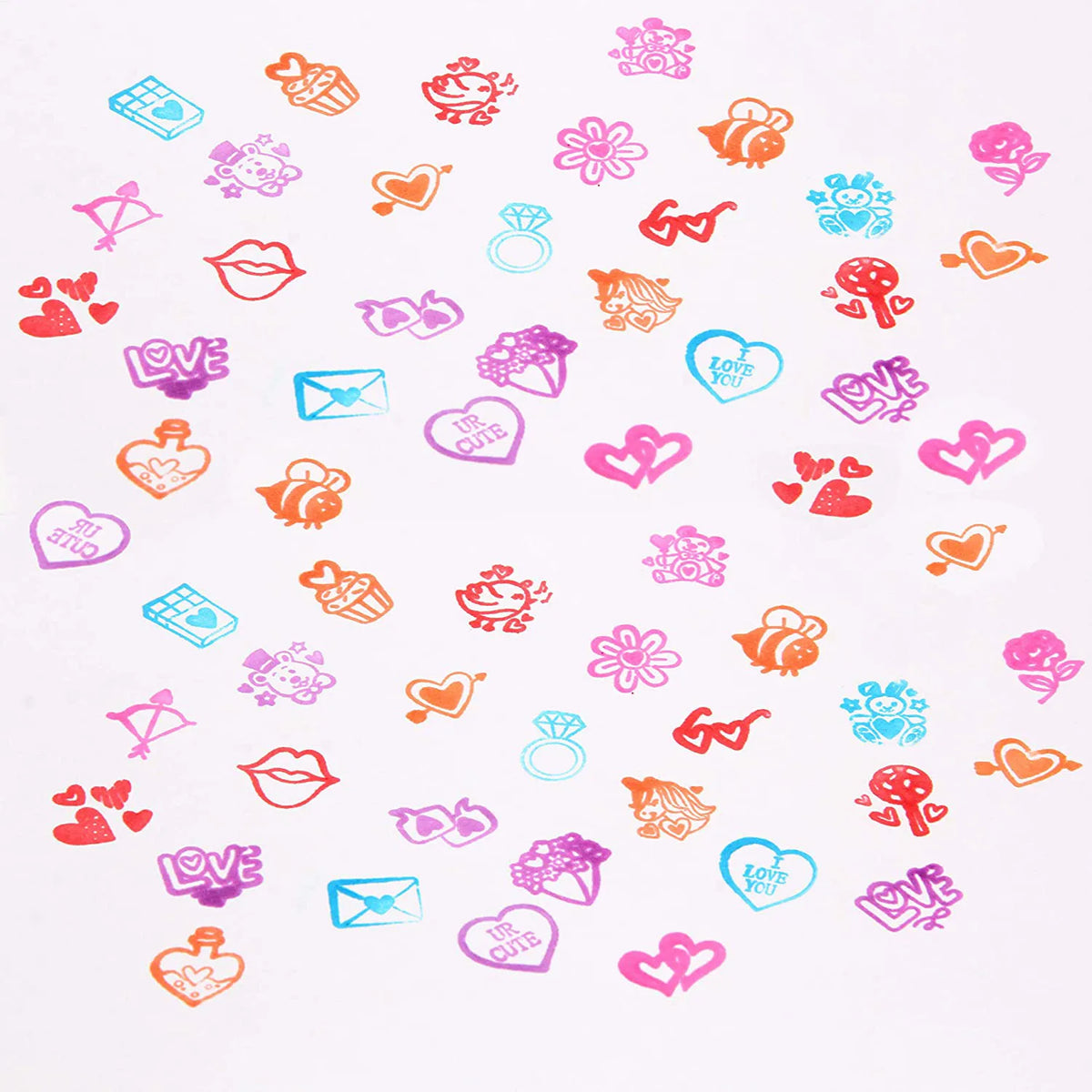 50 Valentine's Day Stamps