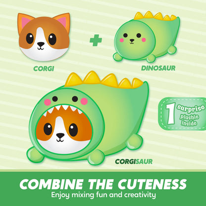 11" Corgisaur Plush Toy - JOYIN Soft Dinosaur Corgi Stuffed Animal Pillow for Kids Adults Birthday Easter Gift