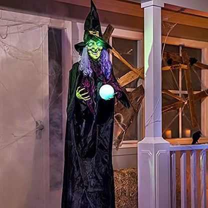 78-Inch Halloween Hanging Witch with Magic Ball
