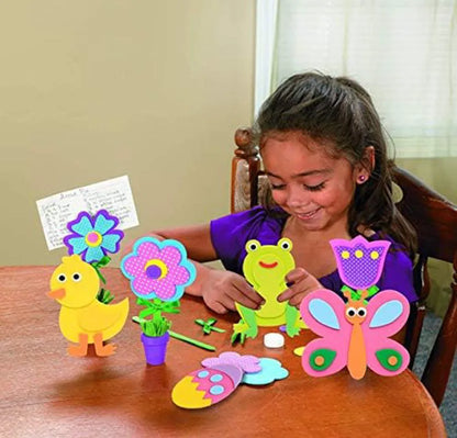 JOYIN 24 Pack Easter Foam Magnet Craft Set for DIY Activities and Egg Hunt Basket Stuffers