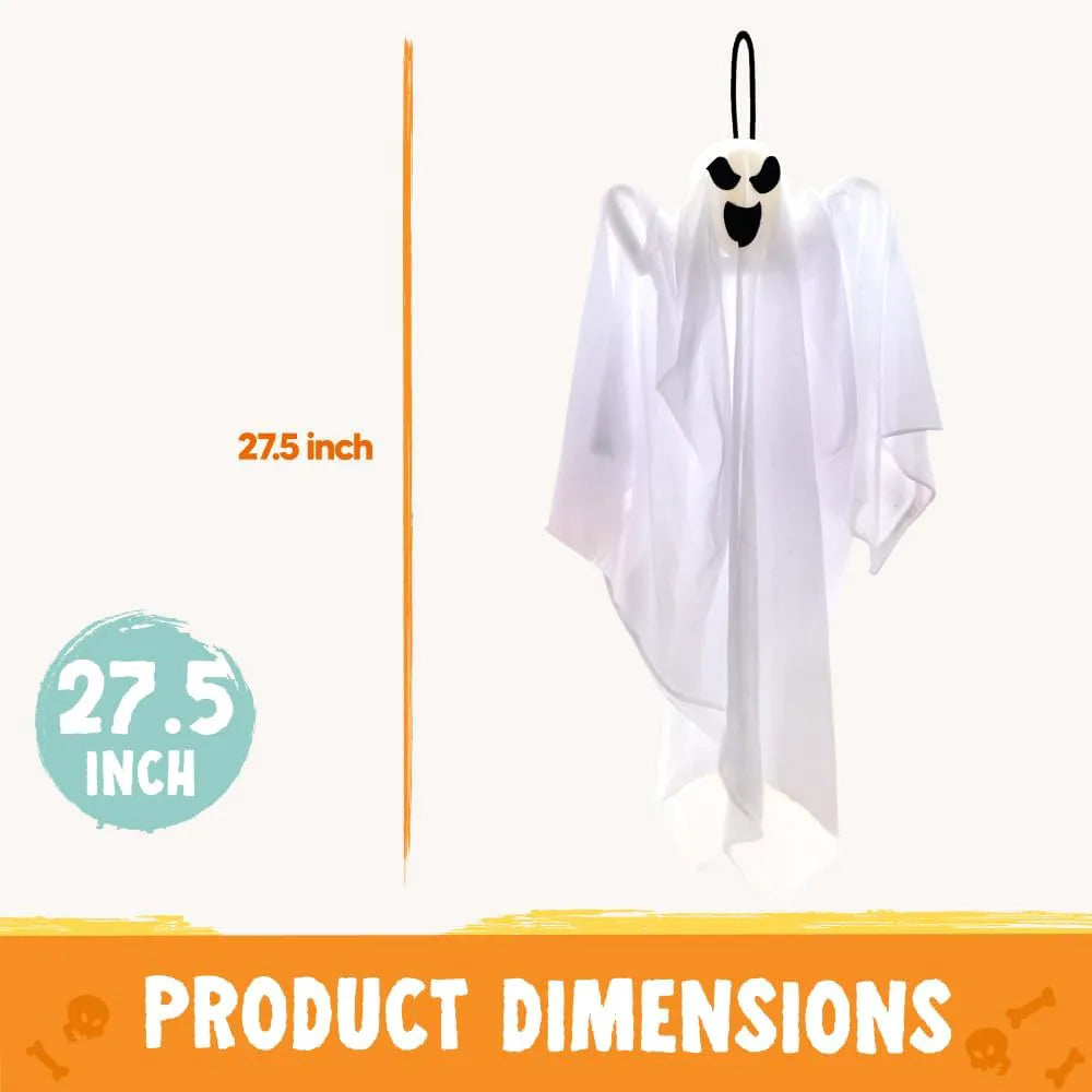 2 Packs 27.5" Halloween Hanging Ghosts Outdoor Decor