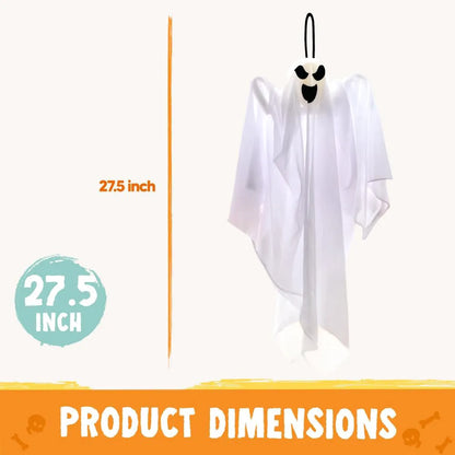 2 Packs 27.5" Halloween Hanging Ghosts Outdoor Decor