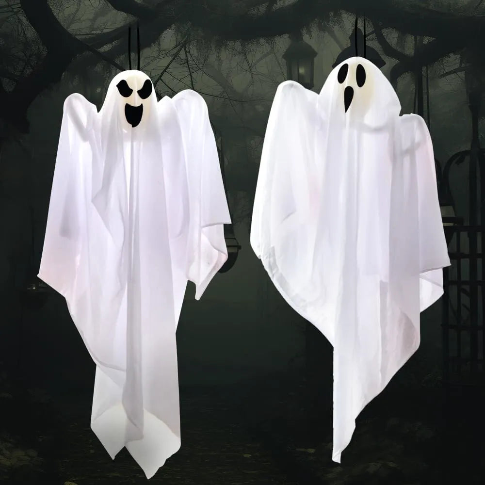 2 Packs 27.5" Halloween Hanging Ghosts Outdoor Decor