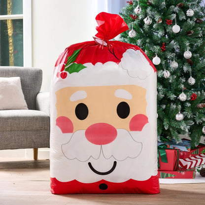 56 x 36 Inch Jumbo Christmas Santa Plastic Gift Wrapping Bag