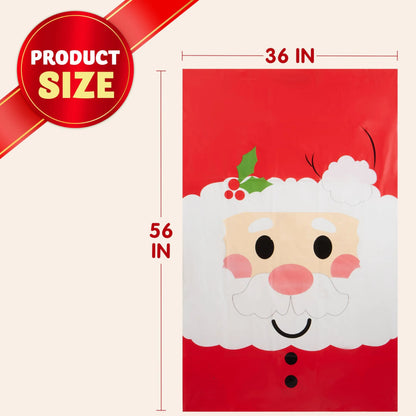 56 x 36 Inch Jumbo Christmas Santa Plastic Gift Wrapping Bag