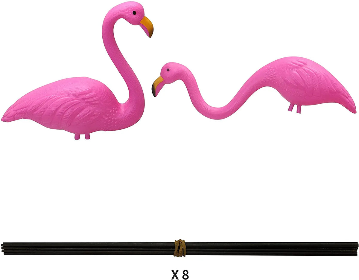 Set of 2 Small Flamingo Yard Ornaments