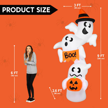 9ft Halloween Inflatable Ghost Outdoor Decoration