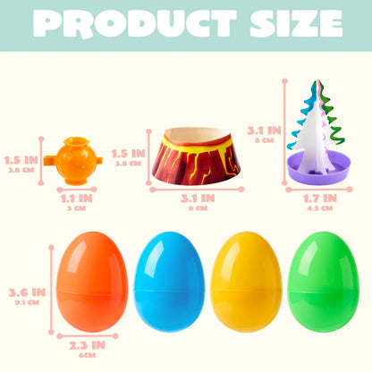 4 Jumbo Prefilled Easter Science Experiment Eggs