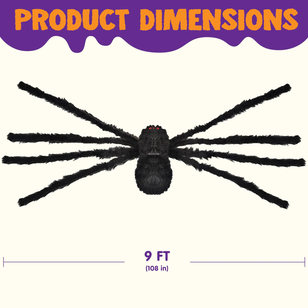 9-Foot Halloween Spider Outdoor Decoration