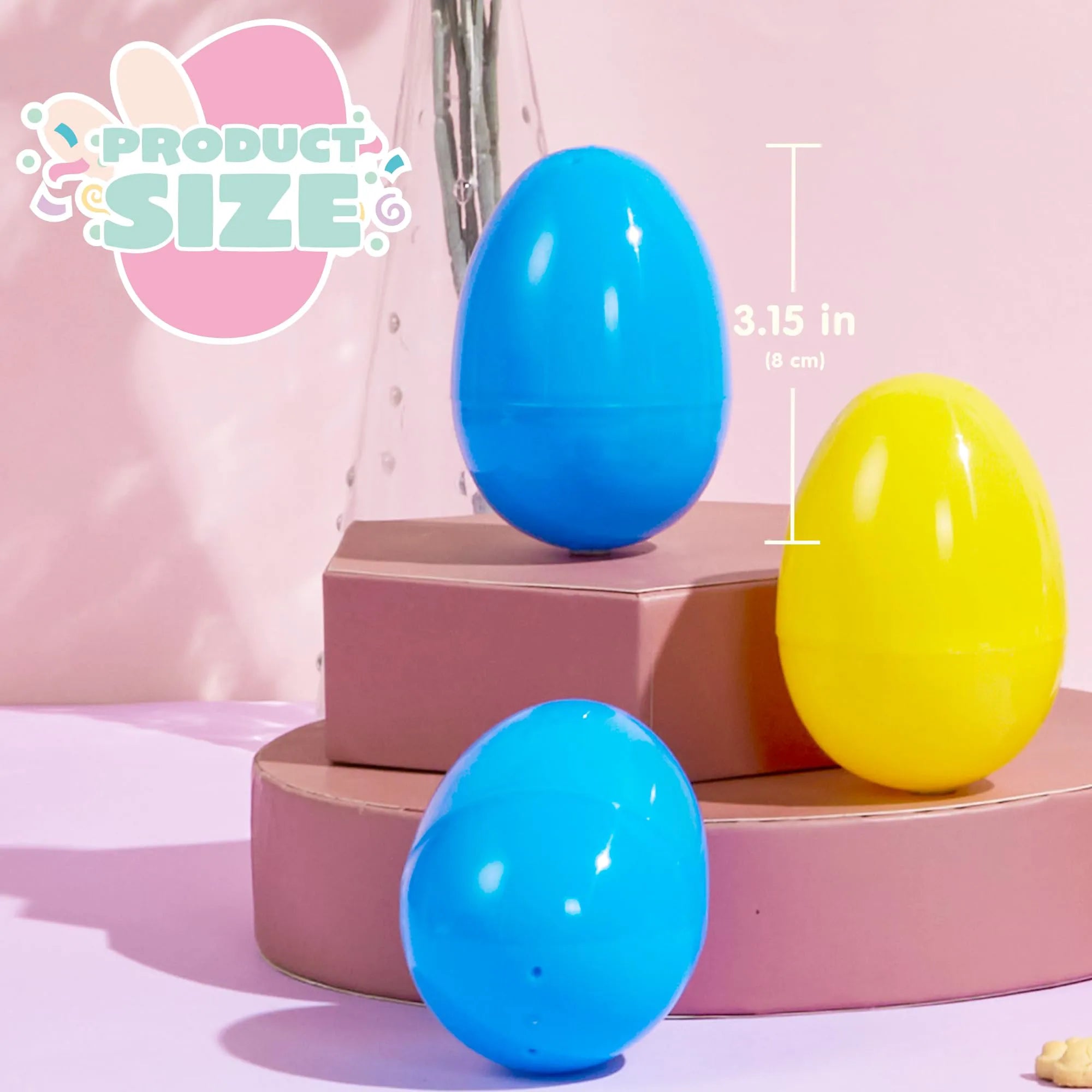 36 PCS 3.15" Easter Eggs with Hanging Ribbon for Easter Hunt