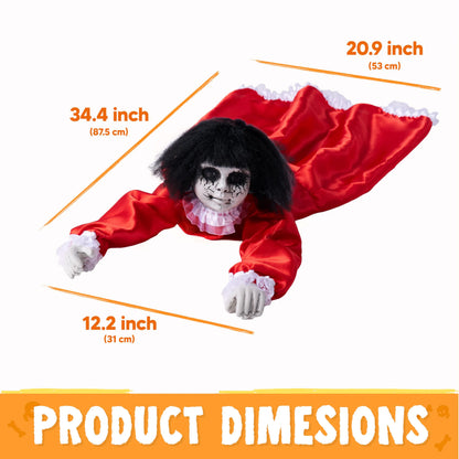 20'' Creepy Crawling Baby Doll Halloween Animatronic Decoration