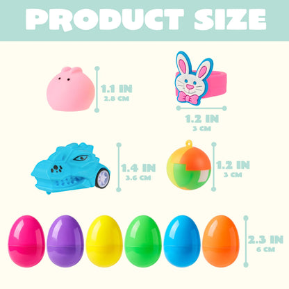 200 Prefilled Easter Eggs with Assorted Toys - Bulk Pack