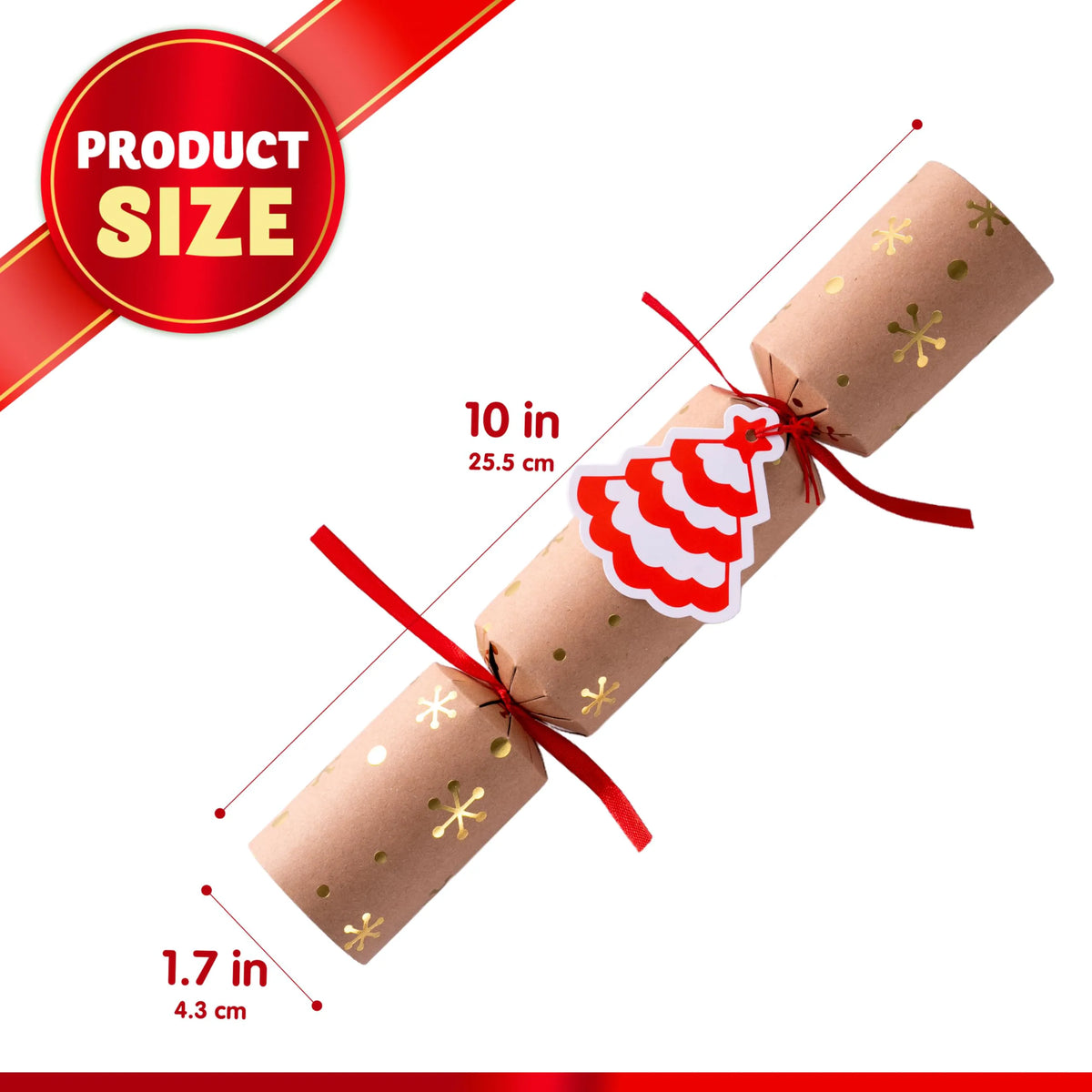 8-Piece Kraft Christmas Cracker Set