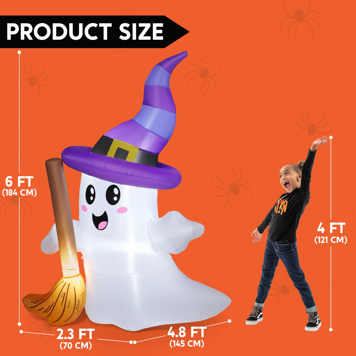 6FT Halloween Inflatable Ghost Outdoor Decoration