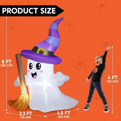 6FT Halloween Inflatable Ghost Outdoor Decoration