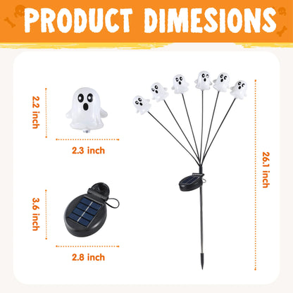 2-Pack 12-LED Solar-Powered Ghost Lights