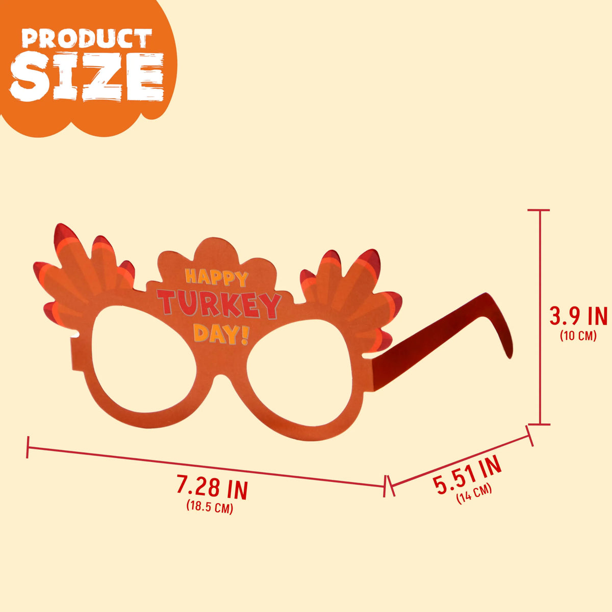36 Pack Thanksgiving Turkey Eyeglasses Photo Props for Kids