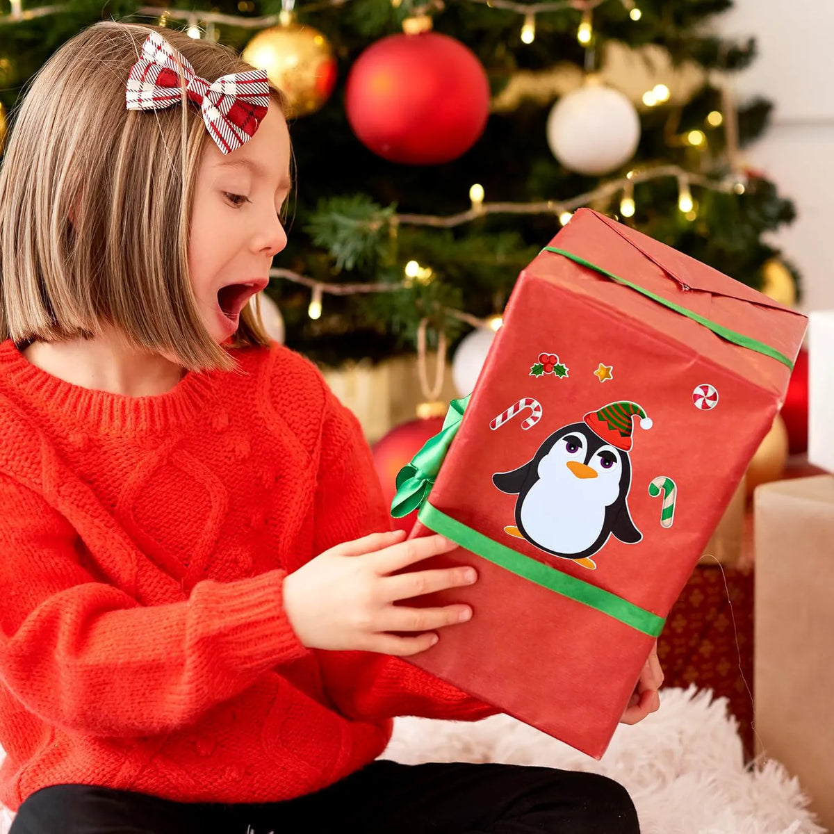 64 Pcs Christmas Make-a-Face Stickers - Fun Holiday Crafts for Kids