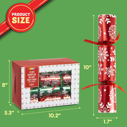 10in Christmas Party Favor - Red & Green (No Snap)