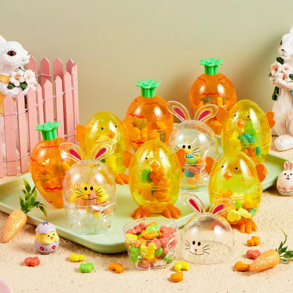 12-Pack Easter Candy-Filled Egg Shells with Carrot