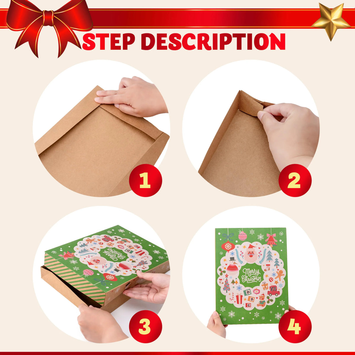 12-Pack Christmas Shirt Gift Boxes with Lids for Presents