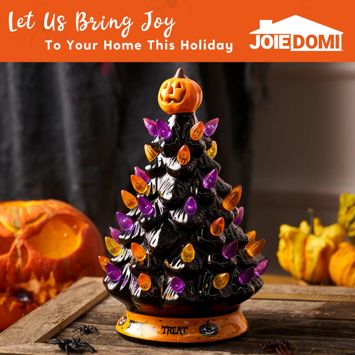 8.5-Inch Halloween Ceramic Tree