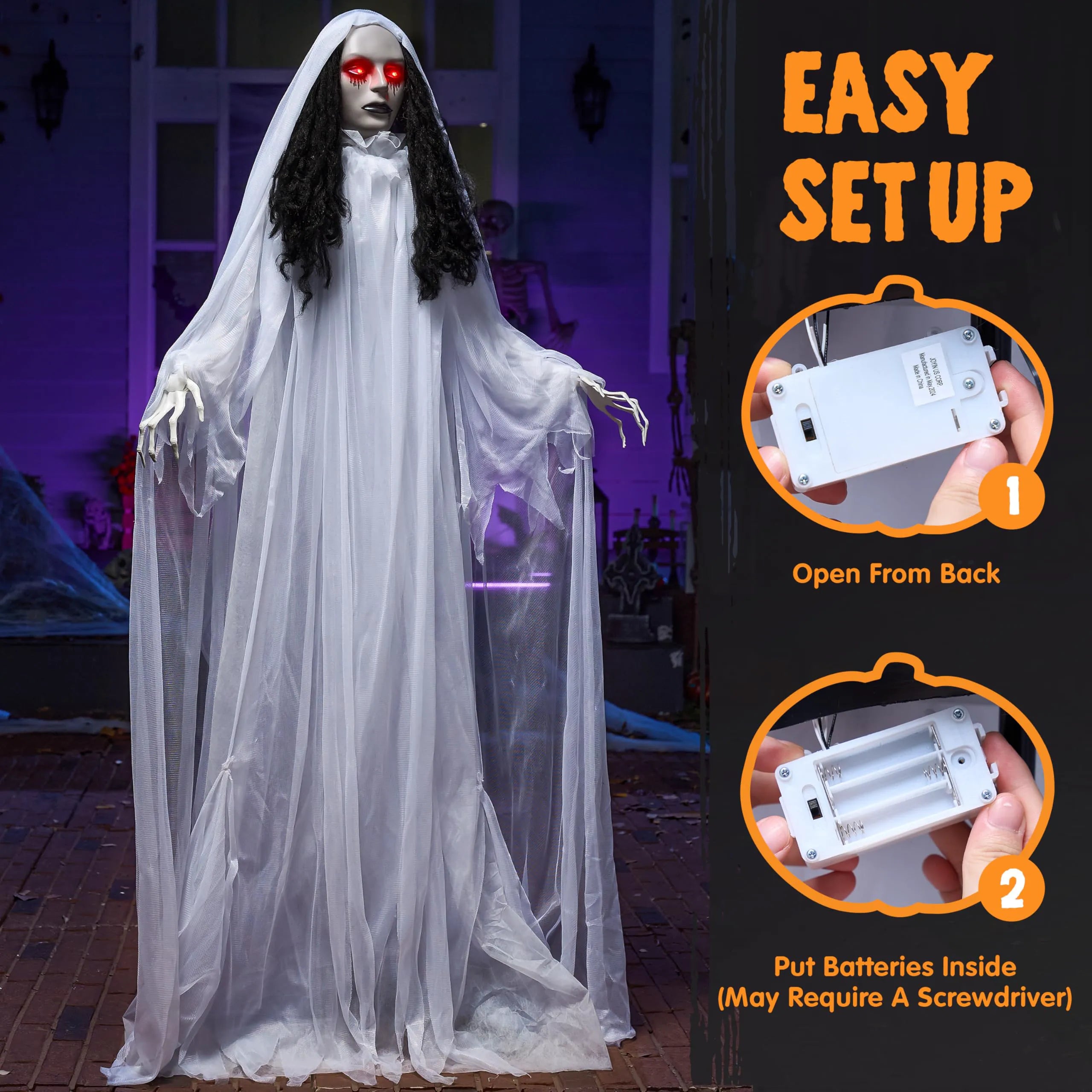 67" Halloween Outdoor Life-Size Bride Decoration