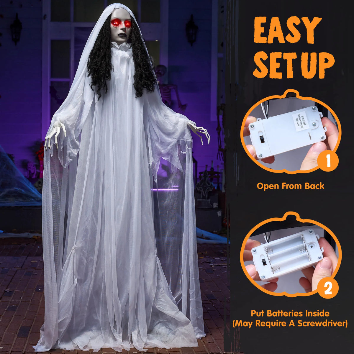 67" Halloween Outdoor Life-Size Bride Decoration