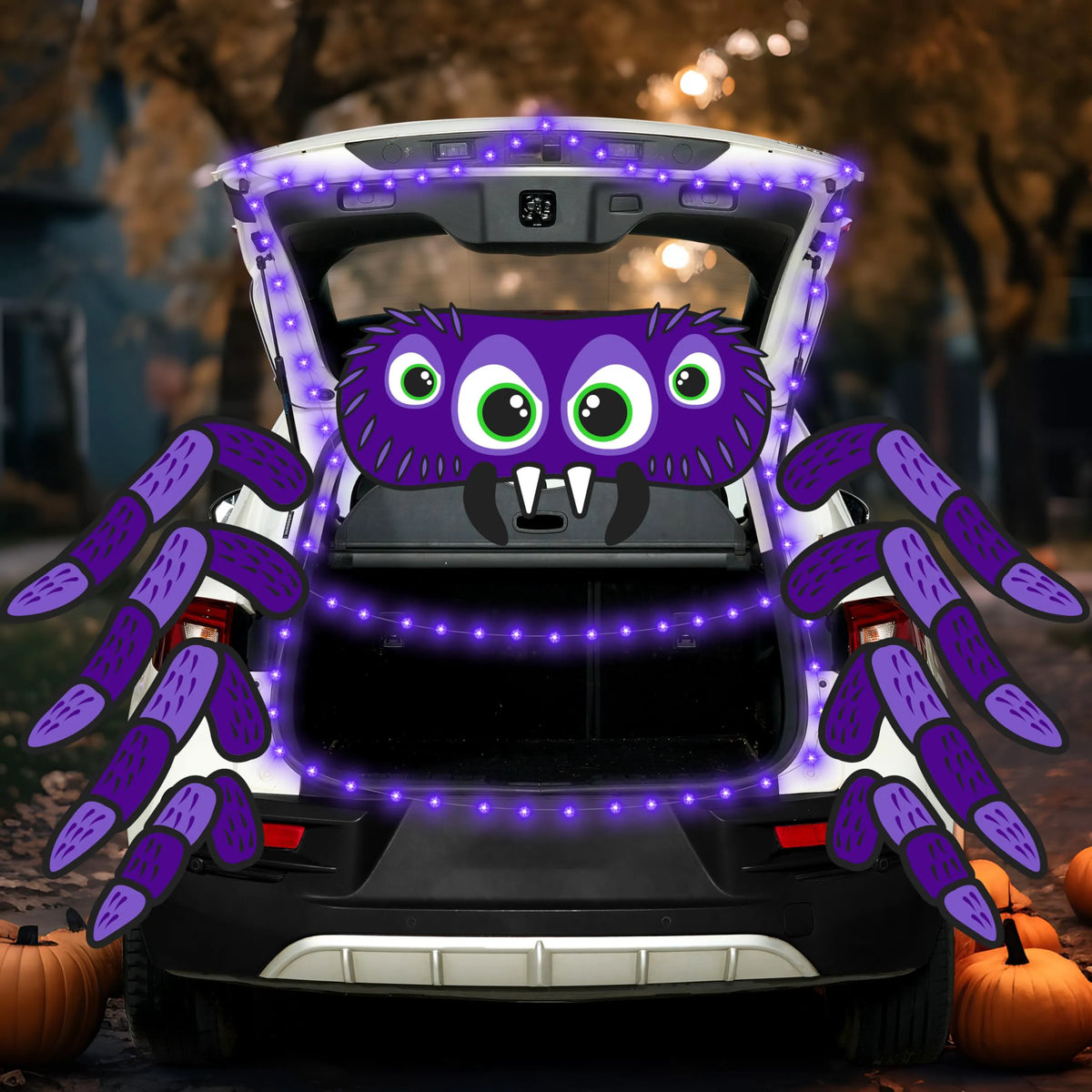 Spider-Themed Halloween Trunk or Treat Car Decorations Kit