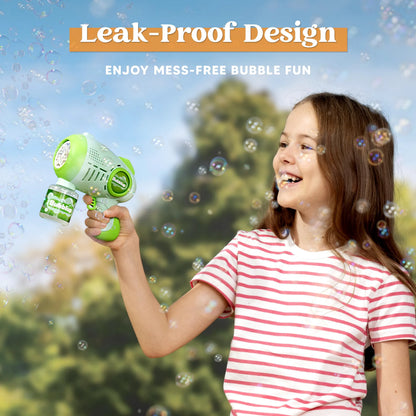 2-Pack Light-Up Automatic Bubble Guns with 4 Bottles of Bubble Solution