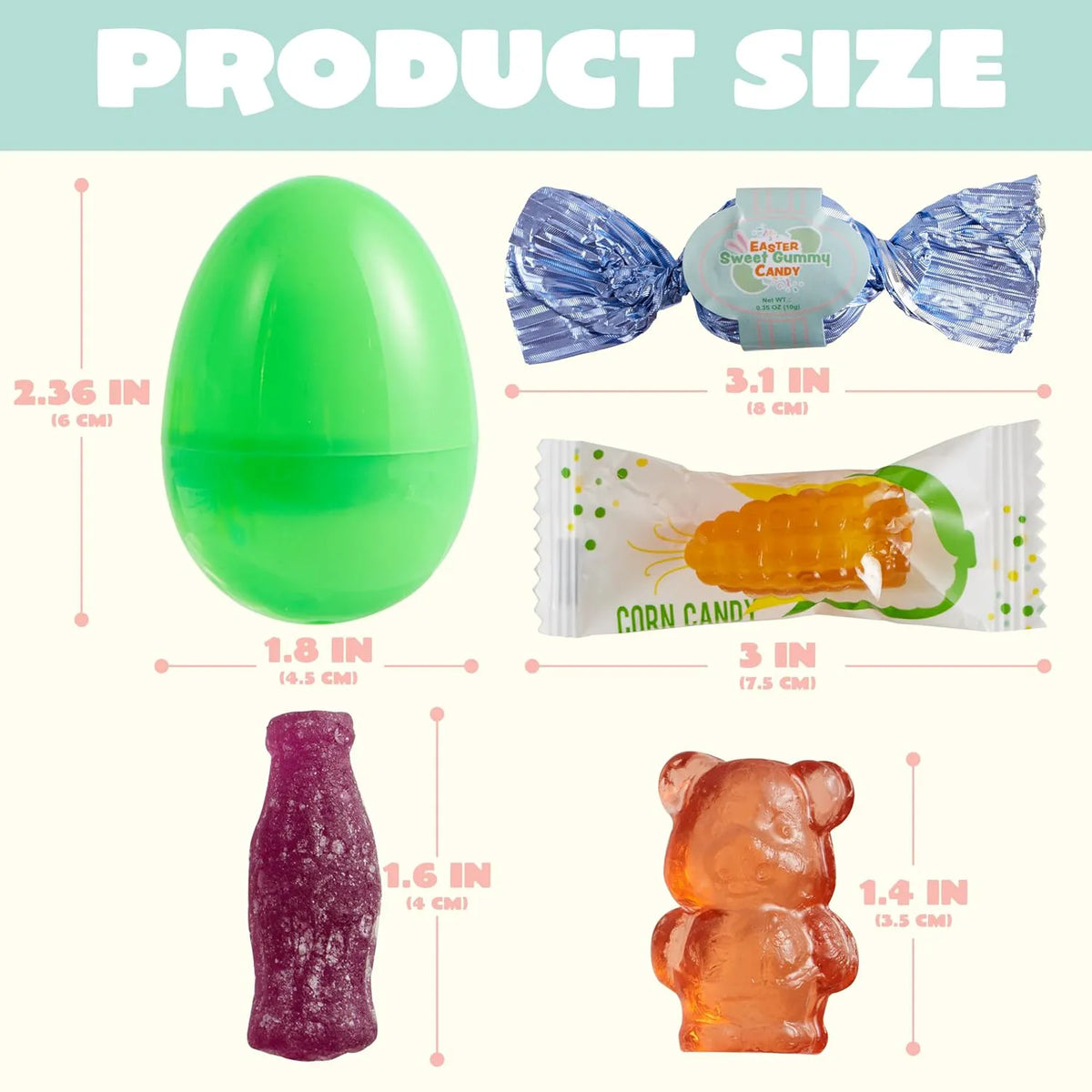 24 Easter Candy-Filled Plastic Eggs