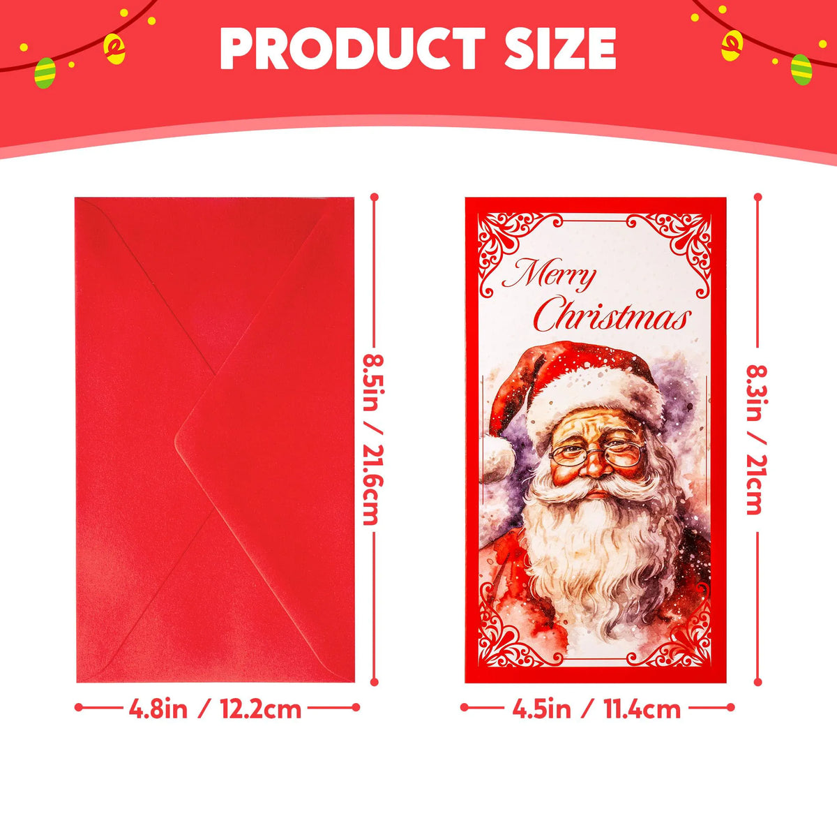30 Christmas Classic Money Cards with Envelopes