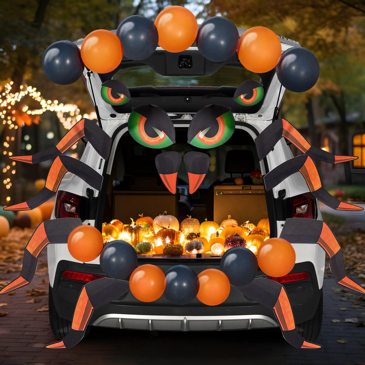 Spider Design Halloween Trunk or Treat Car Decorations Kit for SUV