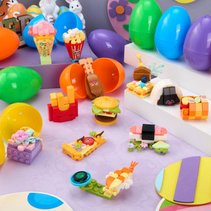 12 Prefilled Easter Eggs with Building Blocks
