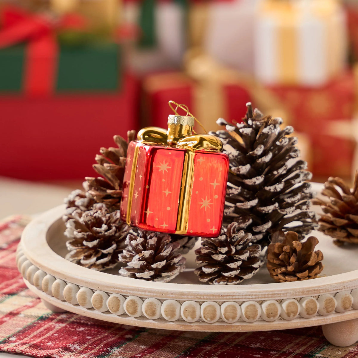 Christmas Mini Glass Ornament Gift Box