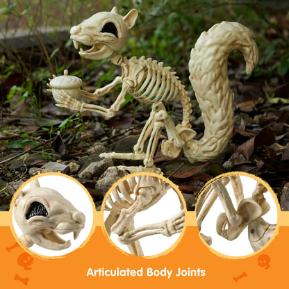 9.1-Inch Squirrel Skeleton Halloween Decoration