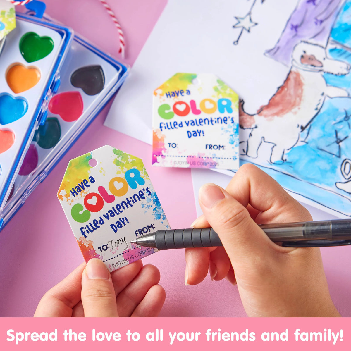 24 Heart-Shaped Watercolor Paints for Valentine's Day