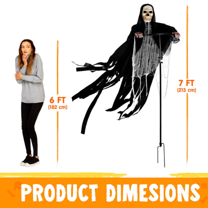 7-Foot Halloween Grim Reaper Decoration