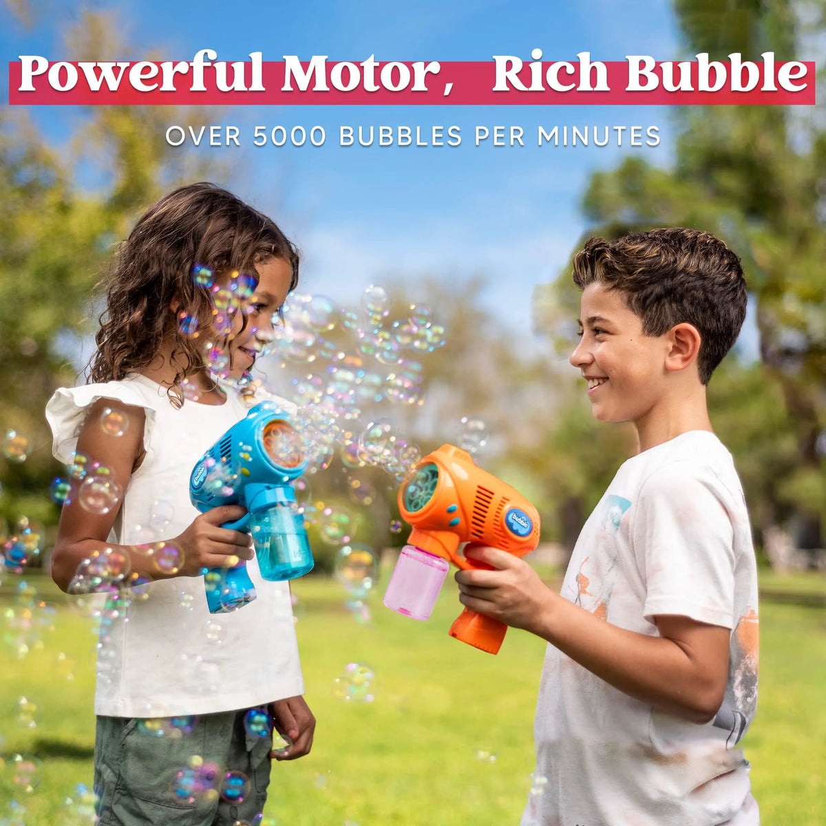 2-Pack Bubble Gun with Solution