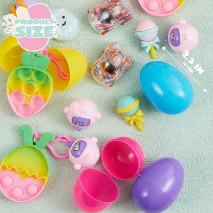 25 Prefilled Easter Eggs with Assorted Toys and Stickers