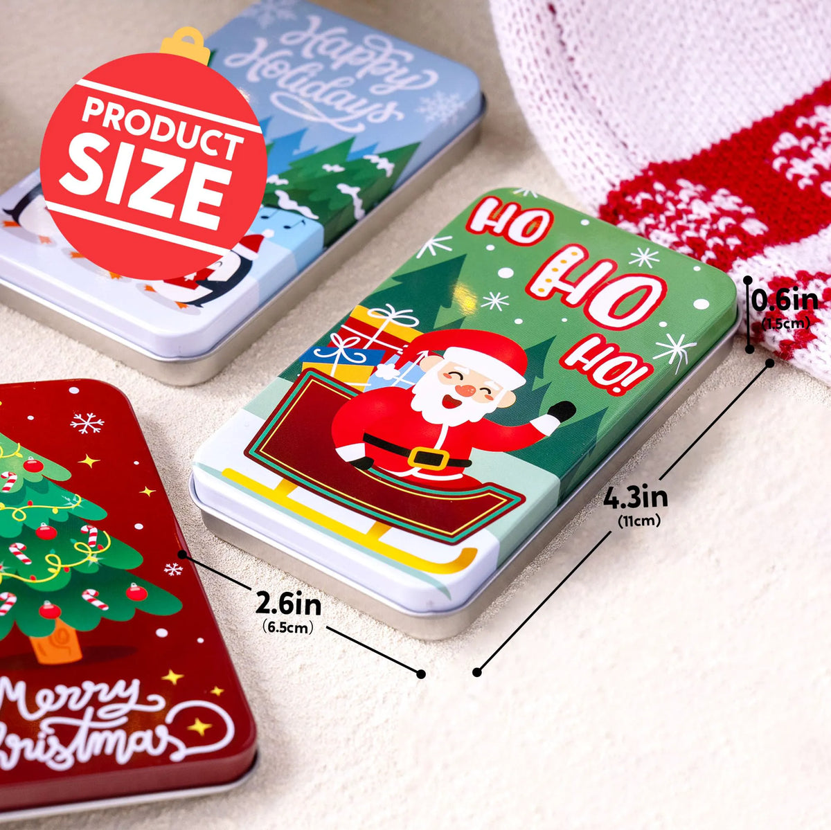 JOYIN 6-Pack Present Card Holder Tin Boxes