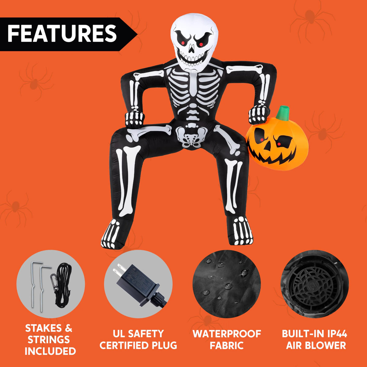8.5ft Halloween Inflatable Skeleton Decoration