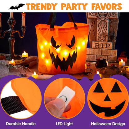 Set of 3 Halloween Candy Pumpkin Buckets